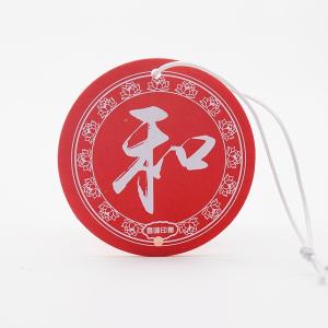 China Office Round Red 90x90mm Hanging Paper Air Freshener wholesale