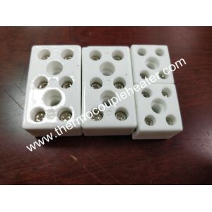 China Ceramic Thermocouple Terminal Block With Galvanized Steel Screws wholesale