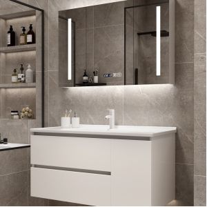 China Environment Friendly Painted Bathroom Vanity Unit 800mm Mirror lighted on sale