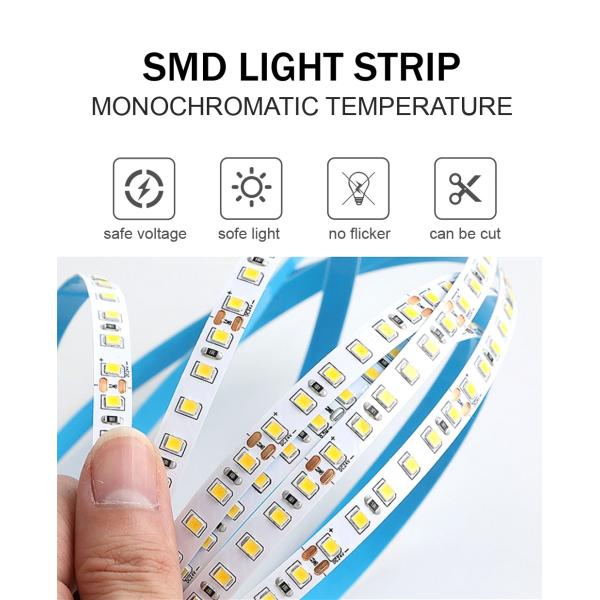 Low Voltage 3M Dual Color LED Strip Light 3000k 6500k 120 Led 12V 24V 8W for Mirror