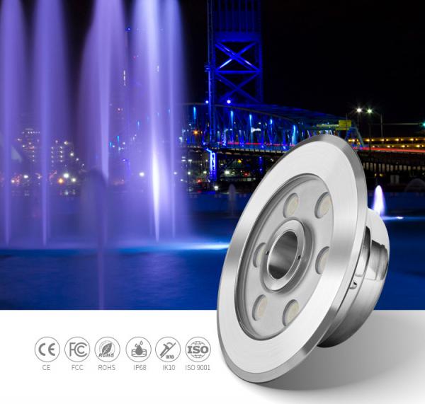 White Color Wateroof IP68 SS316L 6000K DC 24V LED Fountain Ring Lights