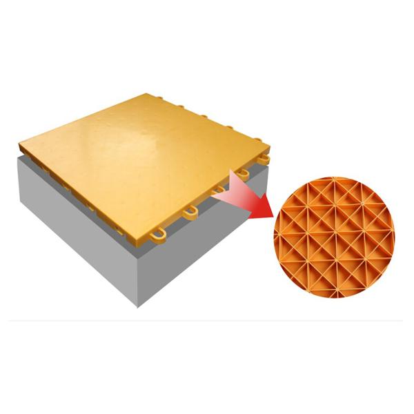 Soundproof Gray Interlocking Sports Tiles PP Interlocking Flooring