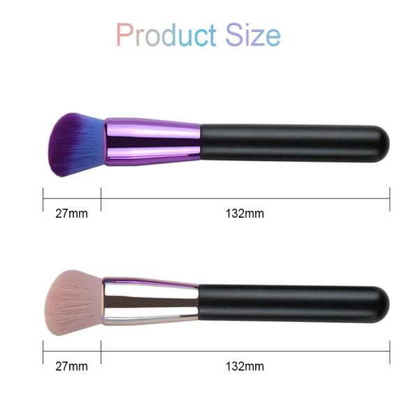 Cruelty Free Facial Makeup Brush Aluminum Ferrule Single Foundation Brush Blusher