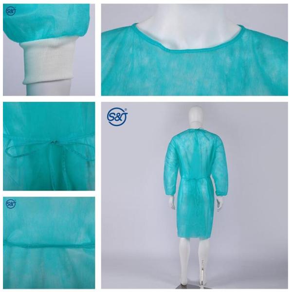 Wholesale Medical Disposable Lab Coats SMS Non Woven PP Stretchable Surgical Lab Gown Hospital Uniform