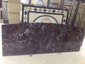 China Rosso Levanto Marble Stone Slab With White Veins Stone Natural Countertop Purple Red wholesale
