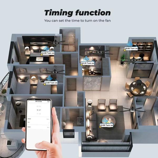 US Standard Wall Fan Remote Switch Tuya Smart Wifi APP Control Tempered Glass Pan