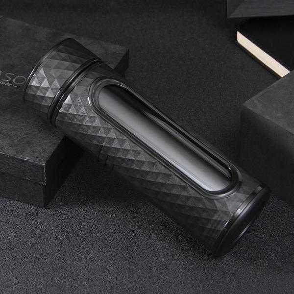 Customized Light Weight Cute Eco Friendly 400ml Glass Bottle BPA Free Double Layer Glass Hot Water Bottle For Hot Drinks High H2 Concentration