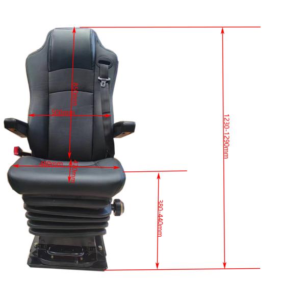 Adjustbale High Backrest Mechanical Suspension Dump Truck Seat 360 Rotation