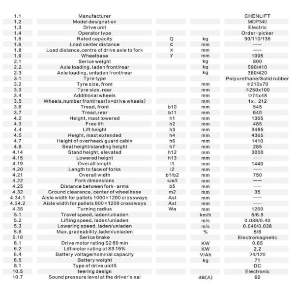 Self Propelled Full Electric Order Picker Lift Stand For Narrow Space