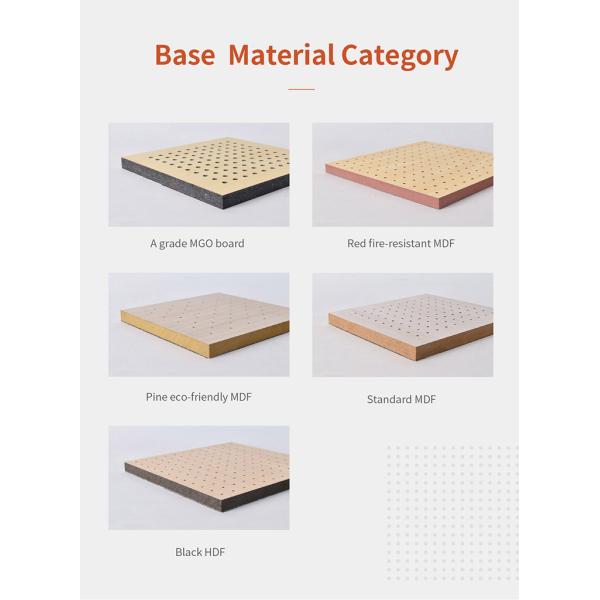 Sustainable MDF Perforated Acoustic Panel With High Sound Insulation Easy To Clean