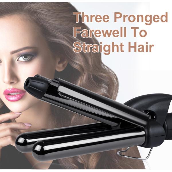 Salon Use Three Barrel Hair Waver 140-430f With Automatic LCD Display