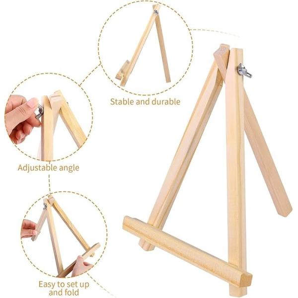 9.5 Inch Natural Wooden Easel Stand For Painting , Foldable A Shaped Wooden Art Easel