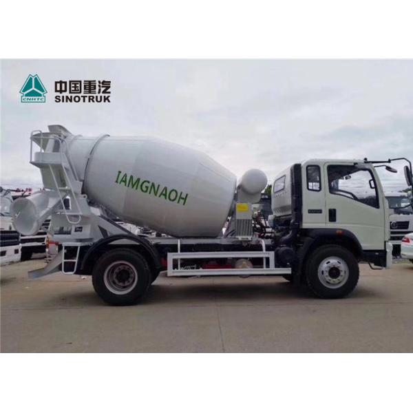 Howo 4x2 4CBM Mini Concrete Mixer Truck with White Color is Ready in Factory