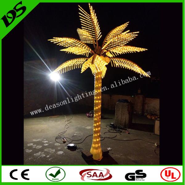 2016 Promotion China made Led artificial coconut tree, outdoor led palm tree light for dec