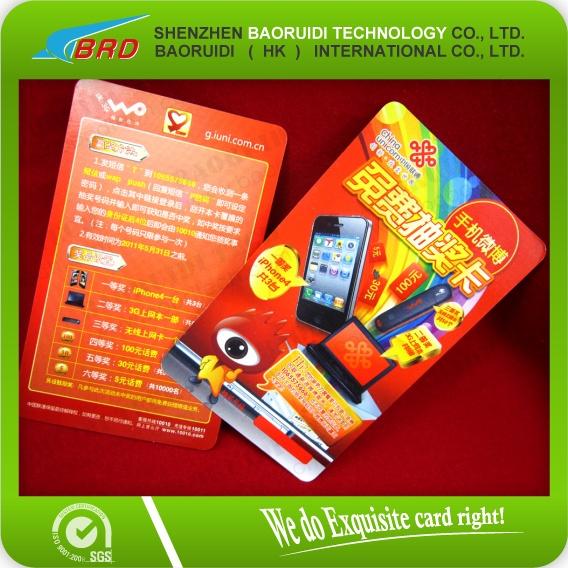 Quality paper scratch card printing for sale