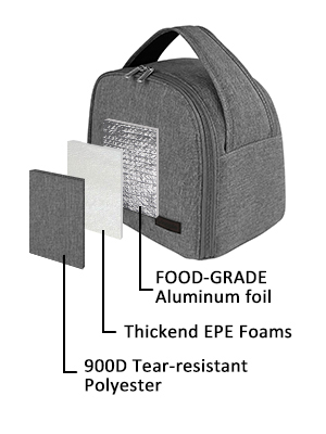 Polyester Lining Insulated Beach Tote Cooler Bag Heavy Duty Insulated Grocery Bags