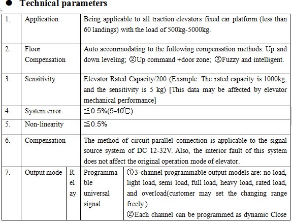 elevator load weighting device EWD-RLG-SJ3 Controller and load sensor