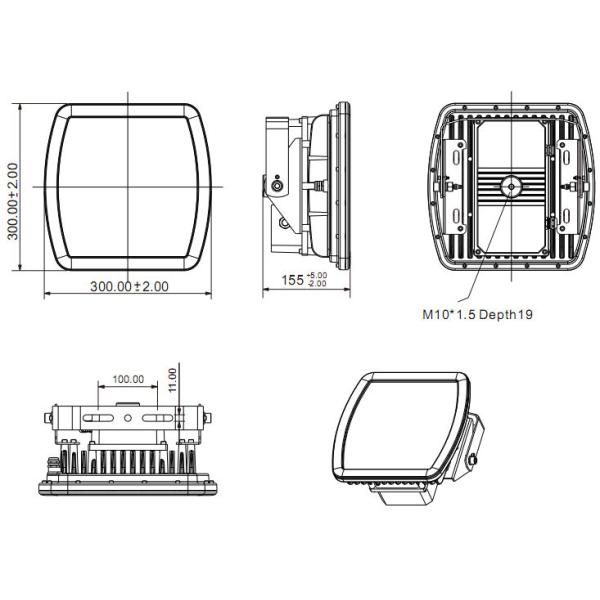 50W 60W 80W 100W 120W led explosion proof lighting fixture with Atex approved