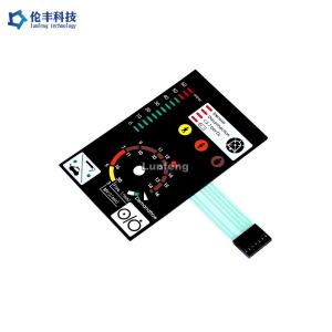 LCD Window LED Membrane Keypad , Silver Circuit Led Membrane Switch