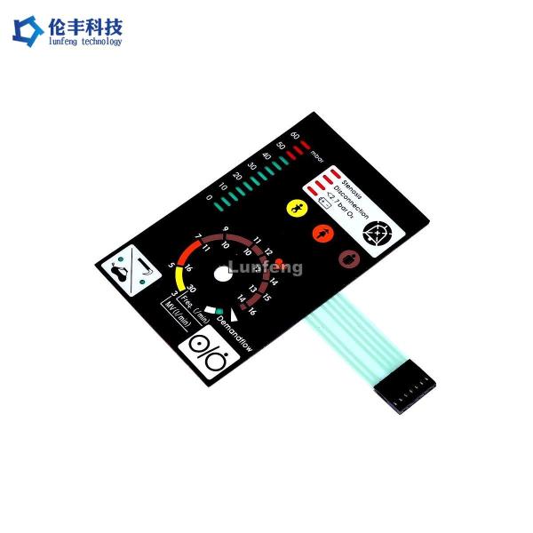 Quality LCD Window LED Membrane Keypad , Silver Circuit Led Membrane Switch for sale