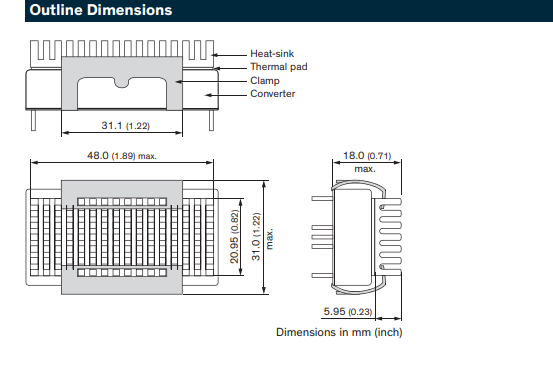 TEN50-2411 TEN50 Serise DC DC Converters Isolated 6DIP Module IC Through Hole
