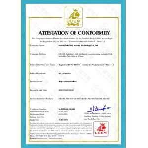 Suzhou Nilin New Material Technology Co., Ltd Certifications