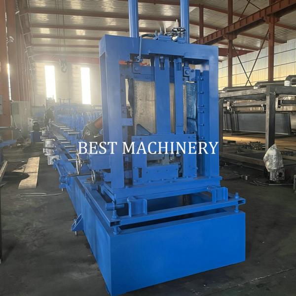Galvanized Steel Cz Purlin Forming Machine Auto Change Size Lipped Channel