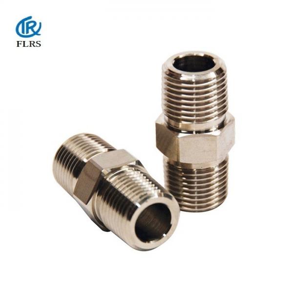Quality MOC SS304 Gas Oil NPT BSPT Threaded Hex Pipe Nipple for sale