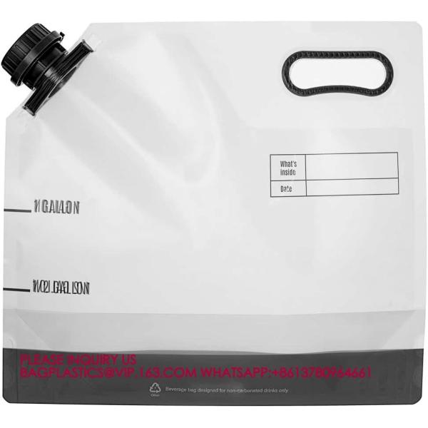 Beer Spout Pouch With Handle Storage Bag With Spout Large Capacity Liquid Doypack Bag