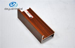 China Wood Grain Aluminum Door Profile For Household And Office Room , 6063 T5 wholesale