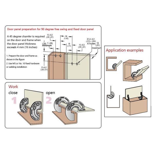 R6 Hidden Galvanized Iron Heavy Duty Torque Hinge Sliding Door