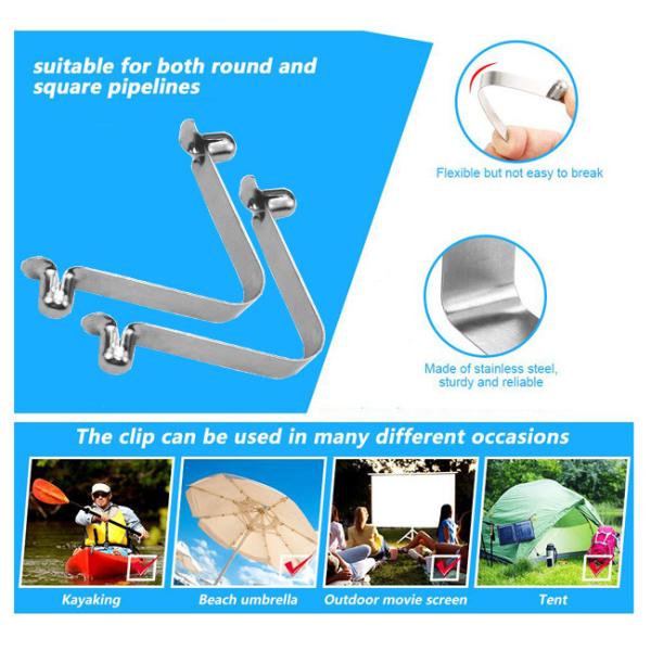 65Mn Steel Double Button Spring Clips Bulk Customized Packaging