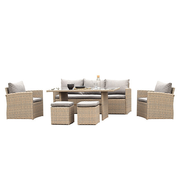China SGS 1770mm Breadth 690mm Height Wicker Garden Sofa Comfortable wholesale