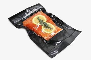 China Clear Black Zipper Closure Vacuum Sealer Bags 8&quot; X 12&quot; wholesale