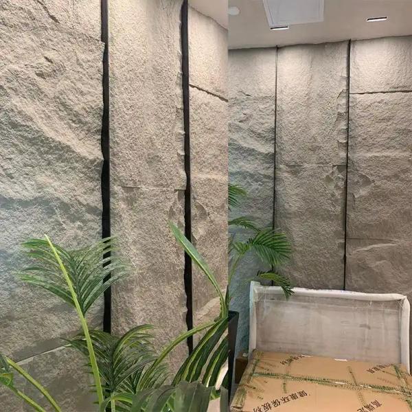Modern Stone Form Big Slab PU Faux Culture Stone Wall Panel For House Decoration