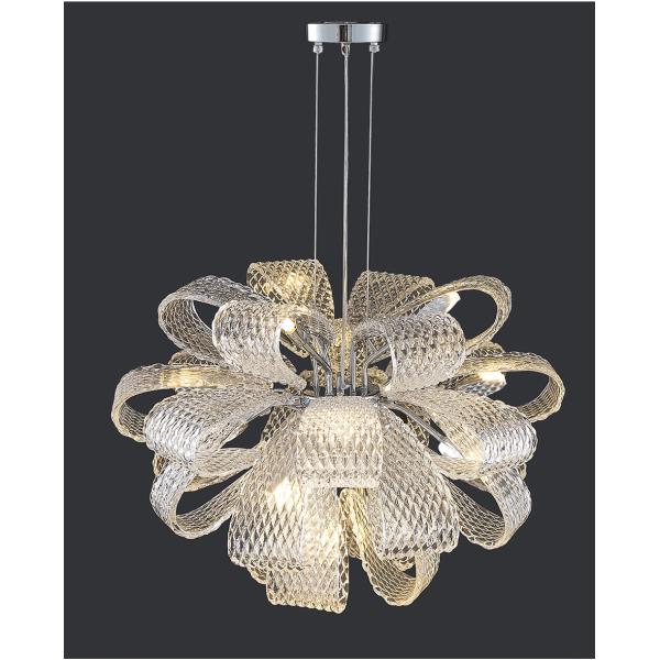 Luxury Glass Chandelier For Living Room Led Modern Home Decor Flower Chandeleir(WH-CY-216)