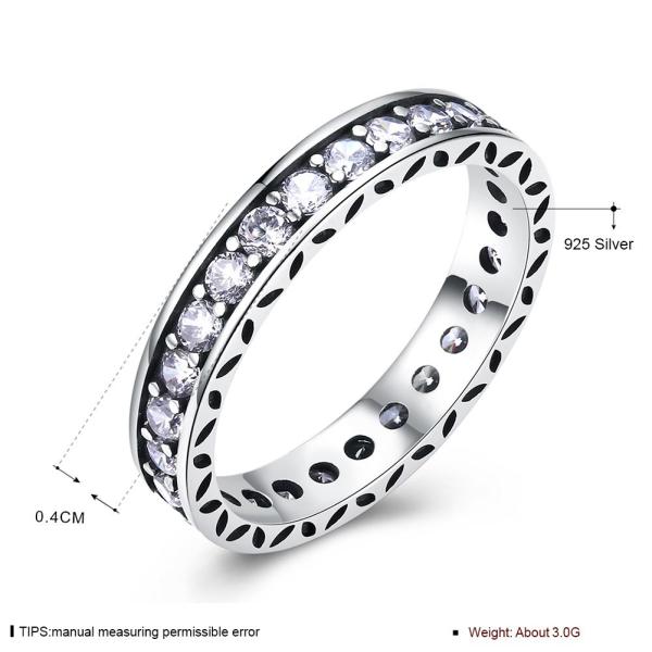 Sterling Silver 925 AAA CZ Stone Tennis Ring