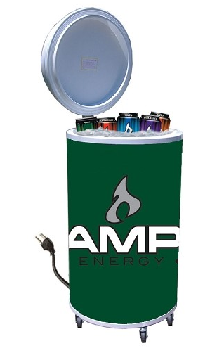 50L Cooler Fridge on Wheels Movable can cooler- 0-10 degrees-Promotional Cooler Barrels