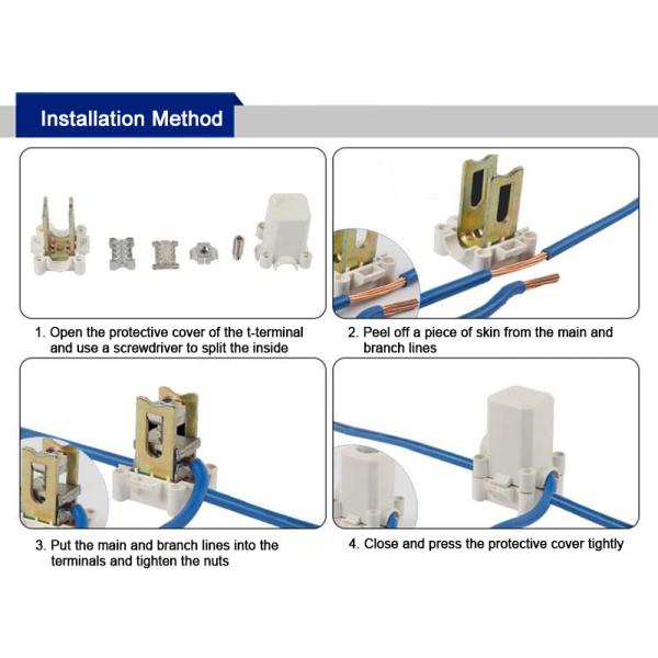 T-wire Clip copper aluminum Cable Branch terminal free wire shunt main Line 50-120 three-threaded connector