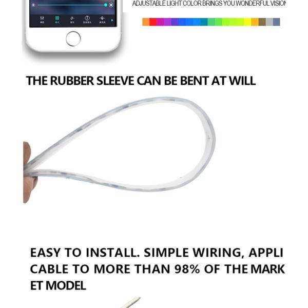 Waterproof 5050 Car Headlight Led Tube Strip / Led Tail Lights Strips 45cm 60cm