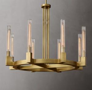 Antique Bronze Vintage Farmhouse Chandelier With E12 / Candelabra Bulb Base