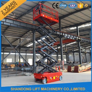 12m 500kg Mobile Scissor Lift Tables with Electric Hydraulic Motor Lift Drive