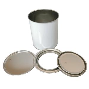 China Car Paint Tin Cans 4 Litre Round Metal Paint Bucket With Lid wholesale