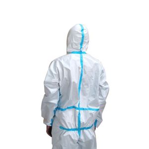 China White Disposable Overalls Disposable Protective Suit Anti Bacterial CE Approved wholesale
