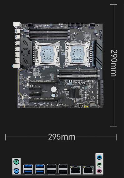 Quality DDR4 Dual CPU Server Motherboard EATX Intel C612 Chipset Dual Cpu for sale