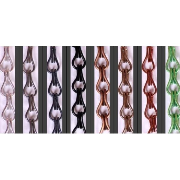 Anodized Metal Decorative Fly Screen Chain Curtain Fine Aluminum Materials