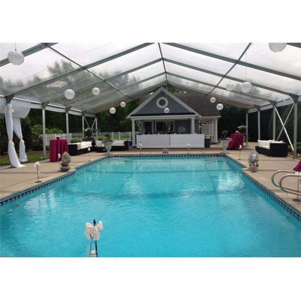 Outdoor Wedding Party Marquee Clear Top Canopy With Inner Decorations