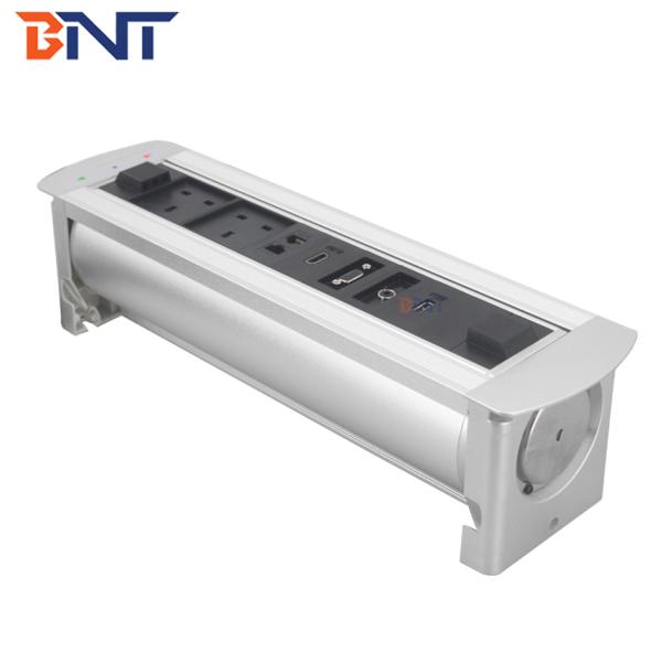 Multifunctional 180 degree overturn electrical flip up table mount socket outlet