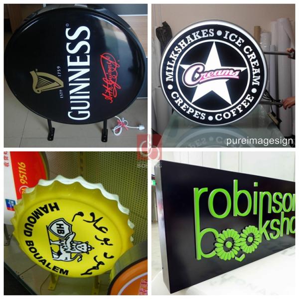 Wall Hanging Light box, Rotating Round Light Box , Vaccum Forming Acrylic light box