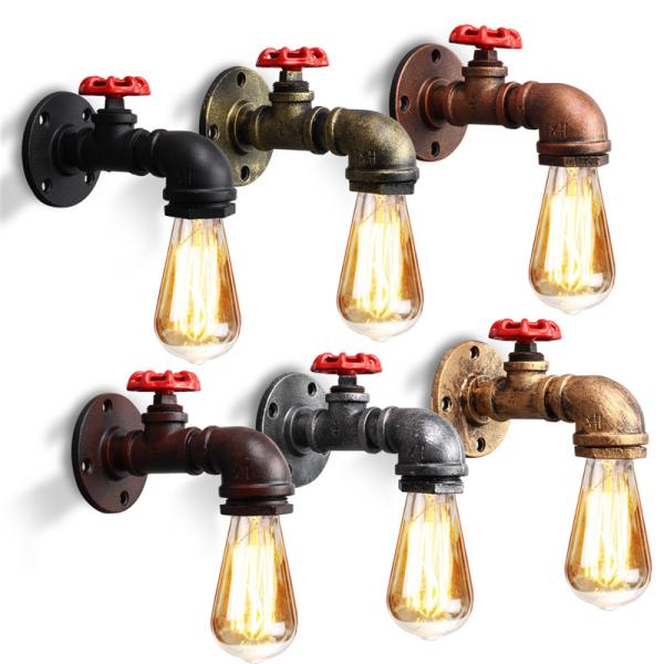 Vintage Retro Rustic Water pipe wall light for Dining room Bar Coffee Shop (WH-VR-02）